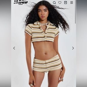 Jaded London Thalia toweling set XS